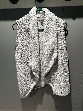 Eddie Bauer Light Gray Sherpa Vest